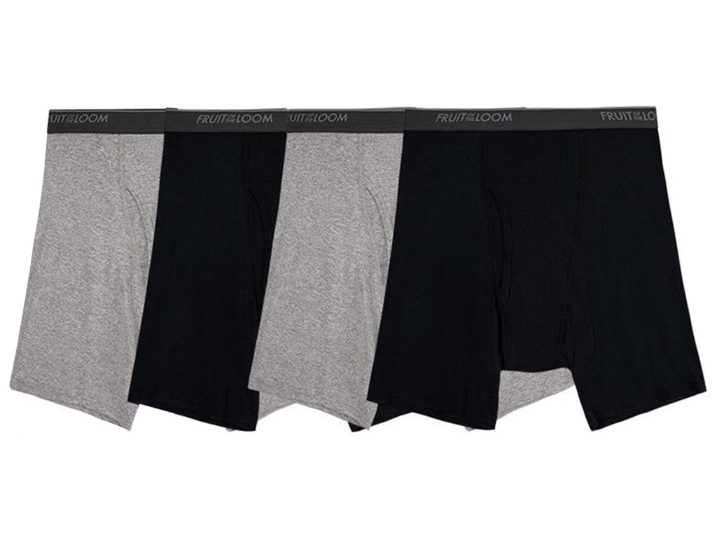4TR761M - Boxer ajustado corto caballero Trunks negro jaspe 4 piezas