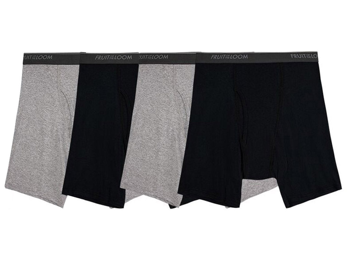 4TR761M - Boxer ajustado corto caballero Trunks negro jaspe 4 piezas