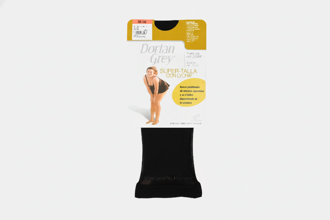 C4012 - Pantimedia Dorian Grey Super talla con licra