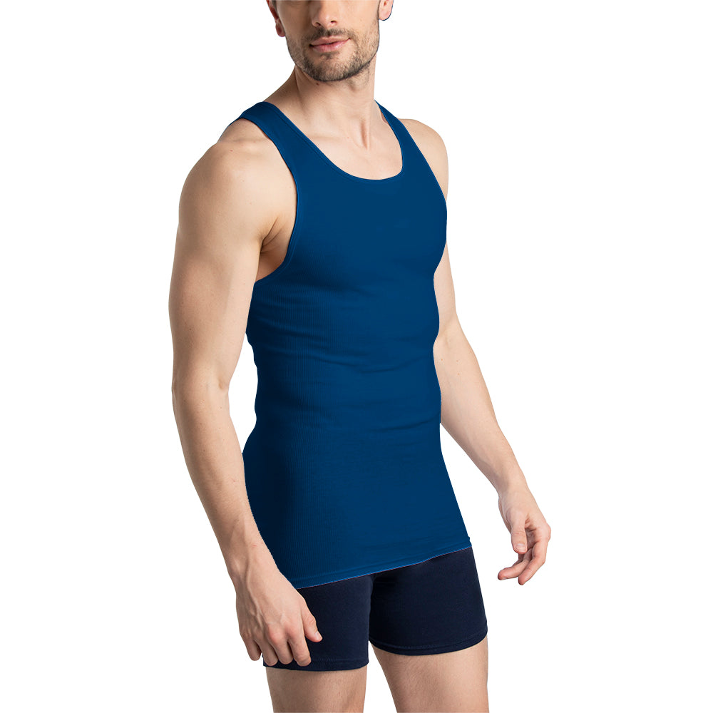 BL261CM - Camiseta Atlética Caballero color, blue collection 4 piezas