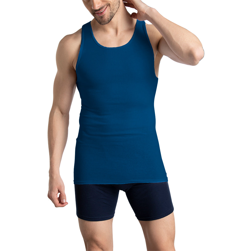 BL261CM - Camiseta Atlética Caballero color, blue collection 4 piezas