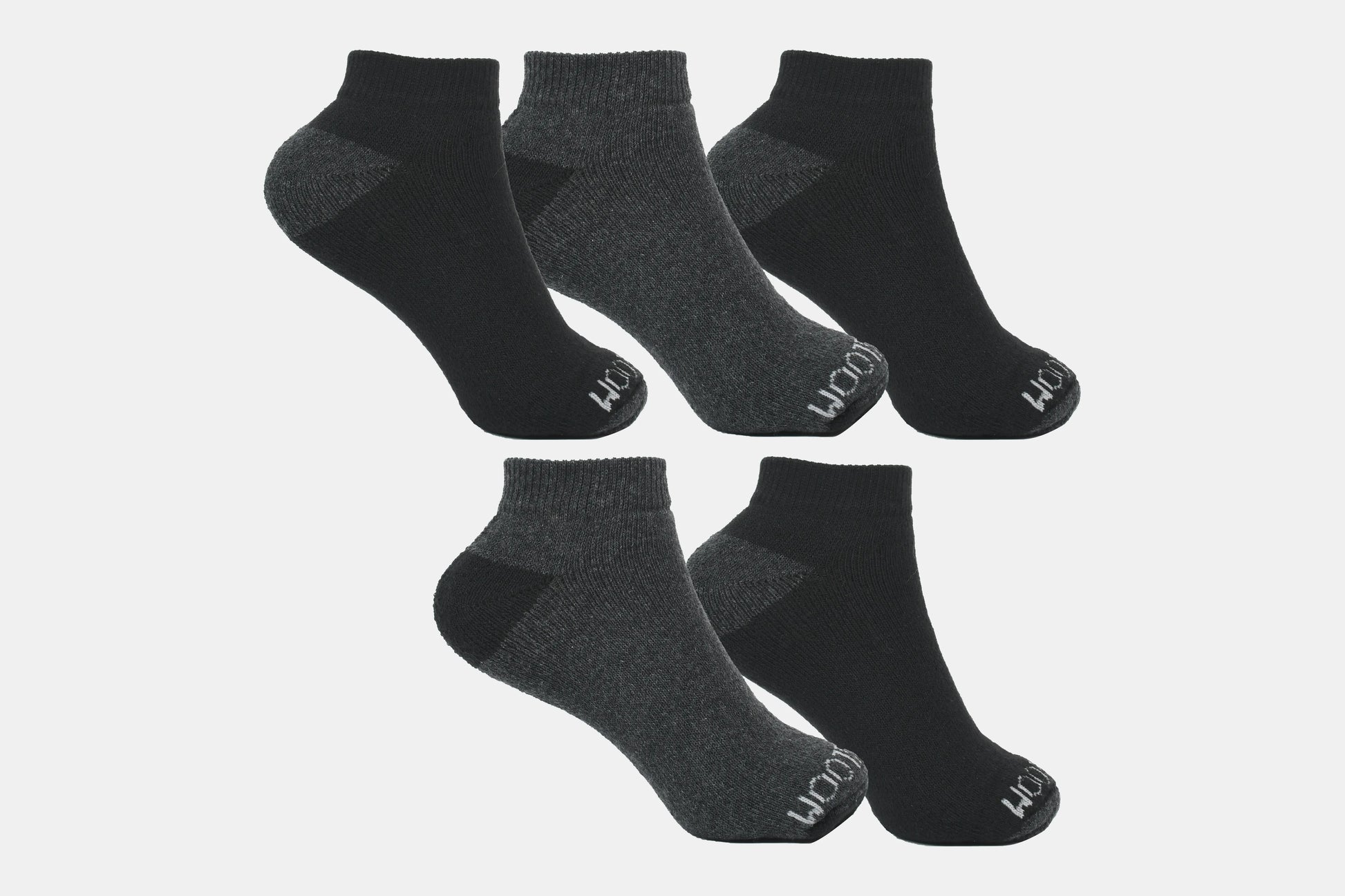 C7240 - Tin Low Cut Caballero 5 pares Negro-Oxford punta talón negro
