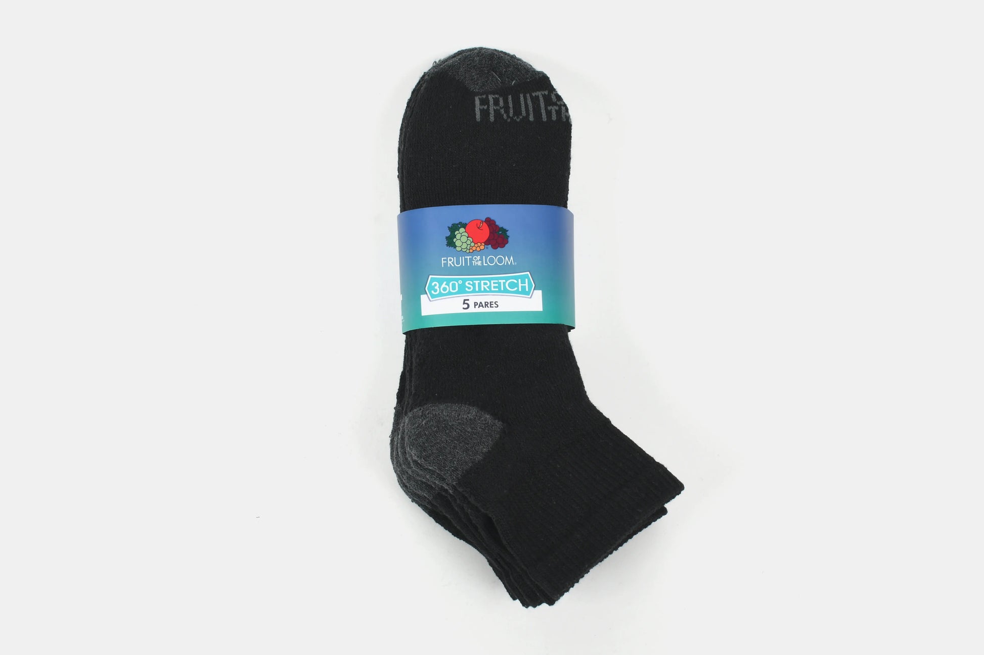 C7242 - Tin Ankle Caballero 5 pares Negro punta talón oxford