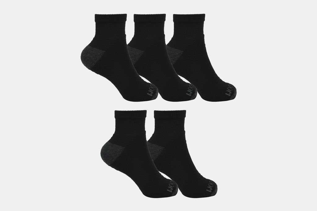 C7242 - Tin Ankle Caballero 5 pares Negro punta talón oxford