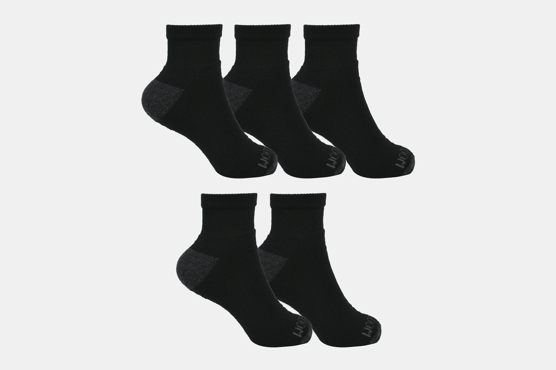 C7242 - Tin Ankle Caballero 5 pares Negro punta talón oxford