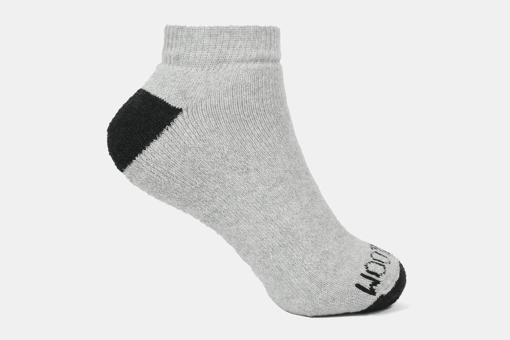 K1548 - Tin Low Cut Caballero 5 pares Gris-Jaspe punta talón negro