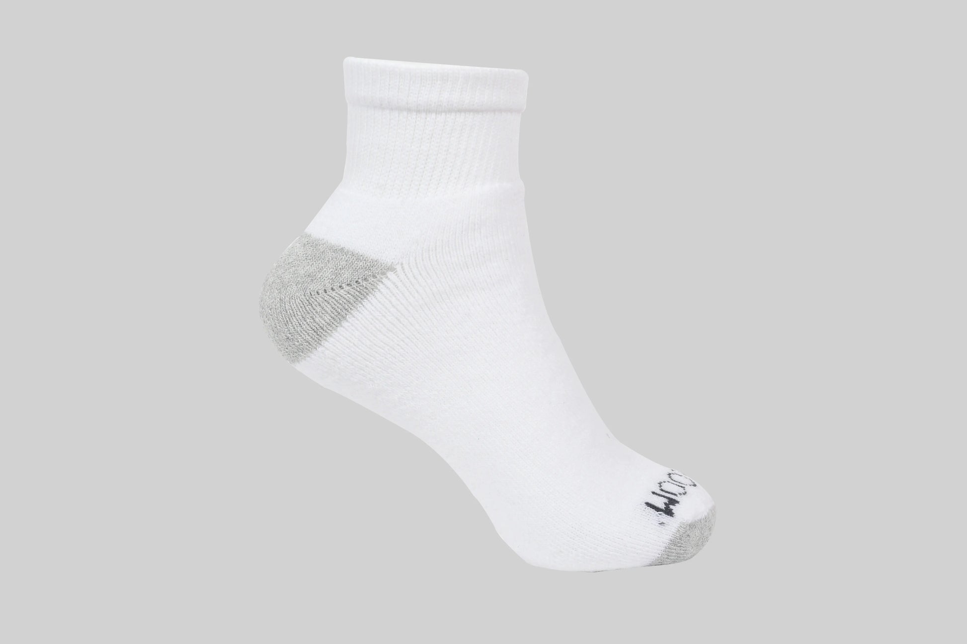 C7241 - Tin Ankle Caballero 5 pares Blanco punta talón Gris-Jaspe