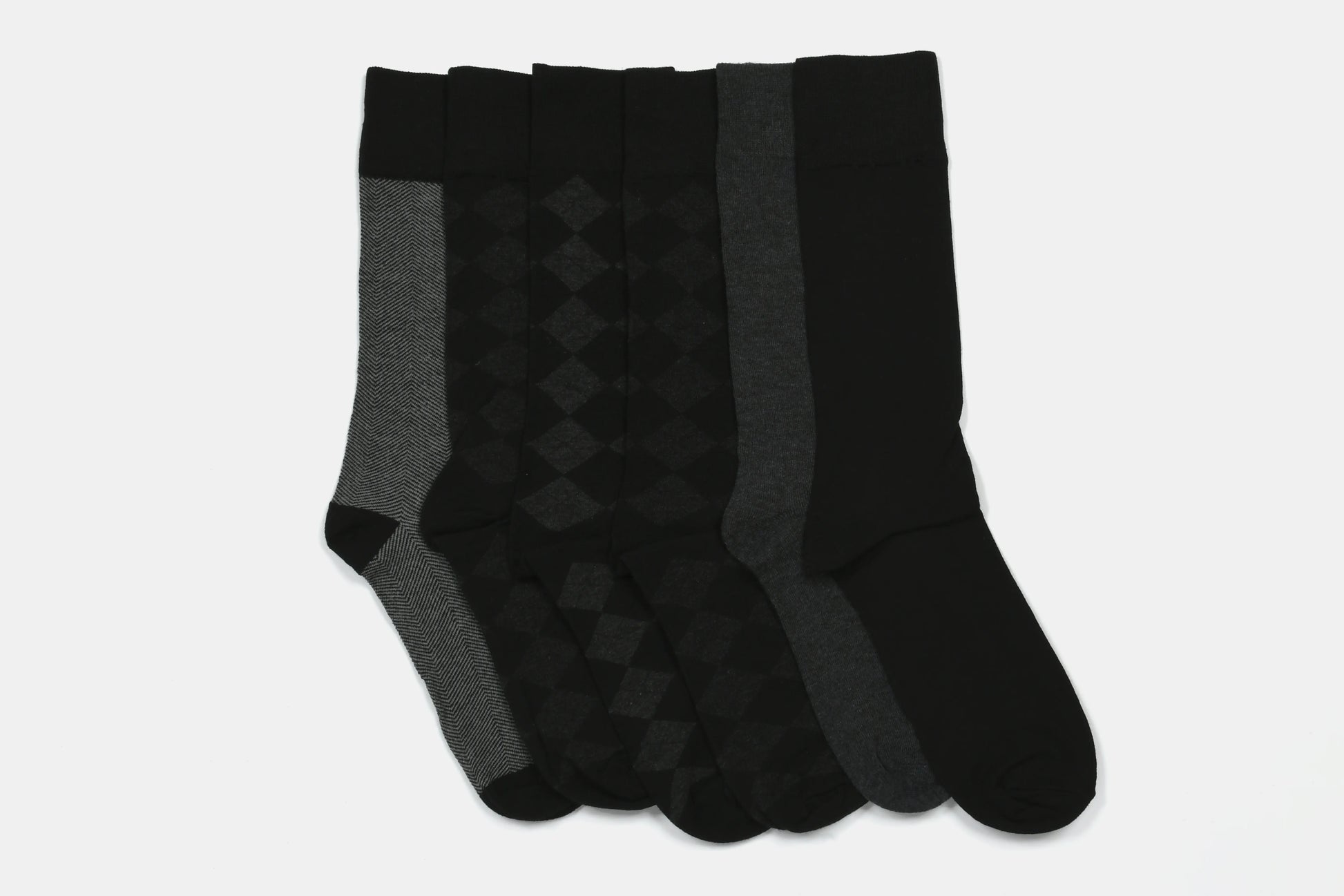 K0346 - Calcetín Caballero 6 pares Color base Negro