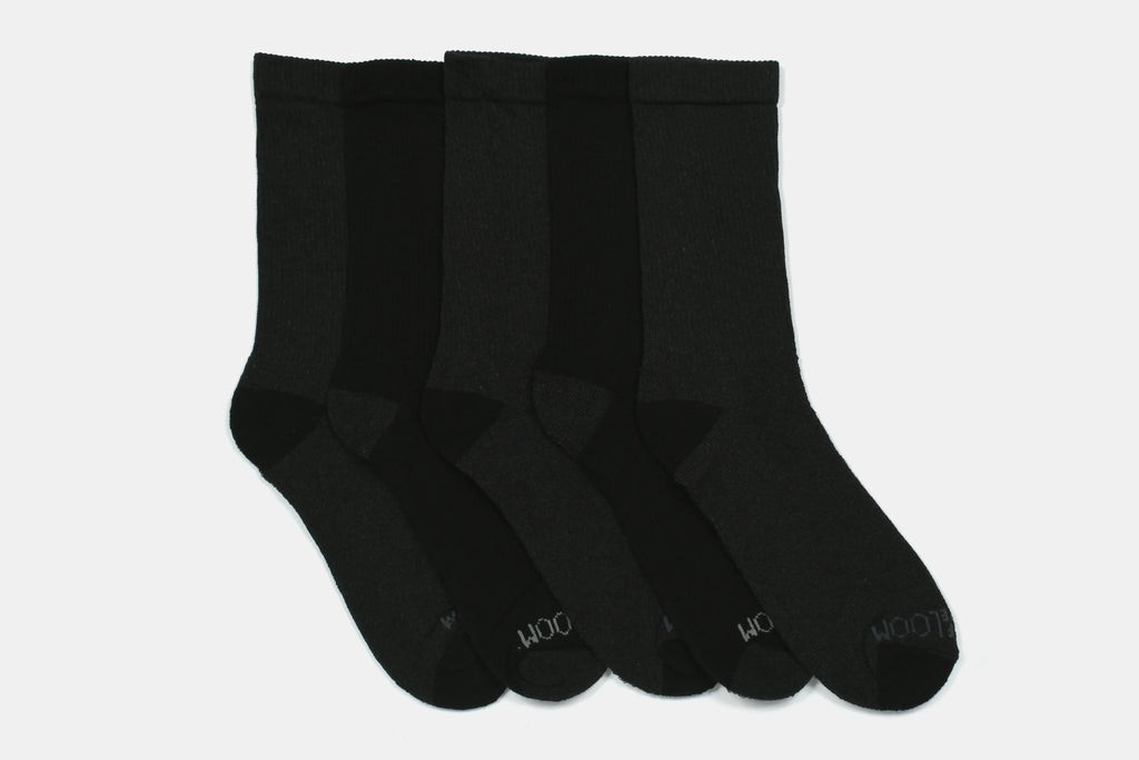 C7246 - Calceta Corta Caballero 5 pares Negro Oxford