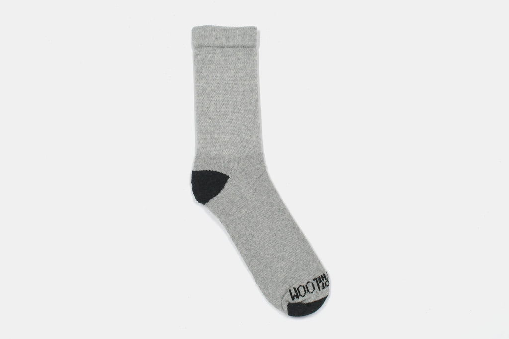 K1544 - Calceta Corta Caballero 5 pares Gris-jaspe punta talón negro