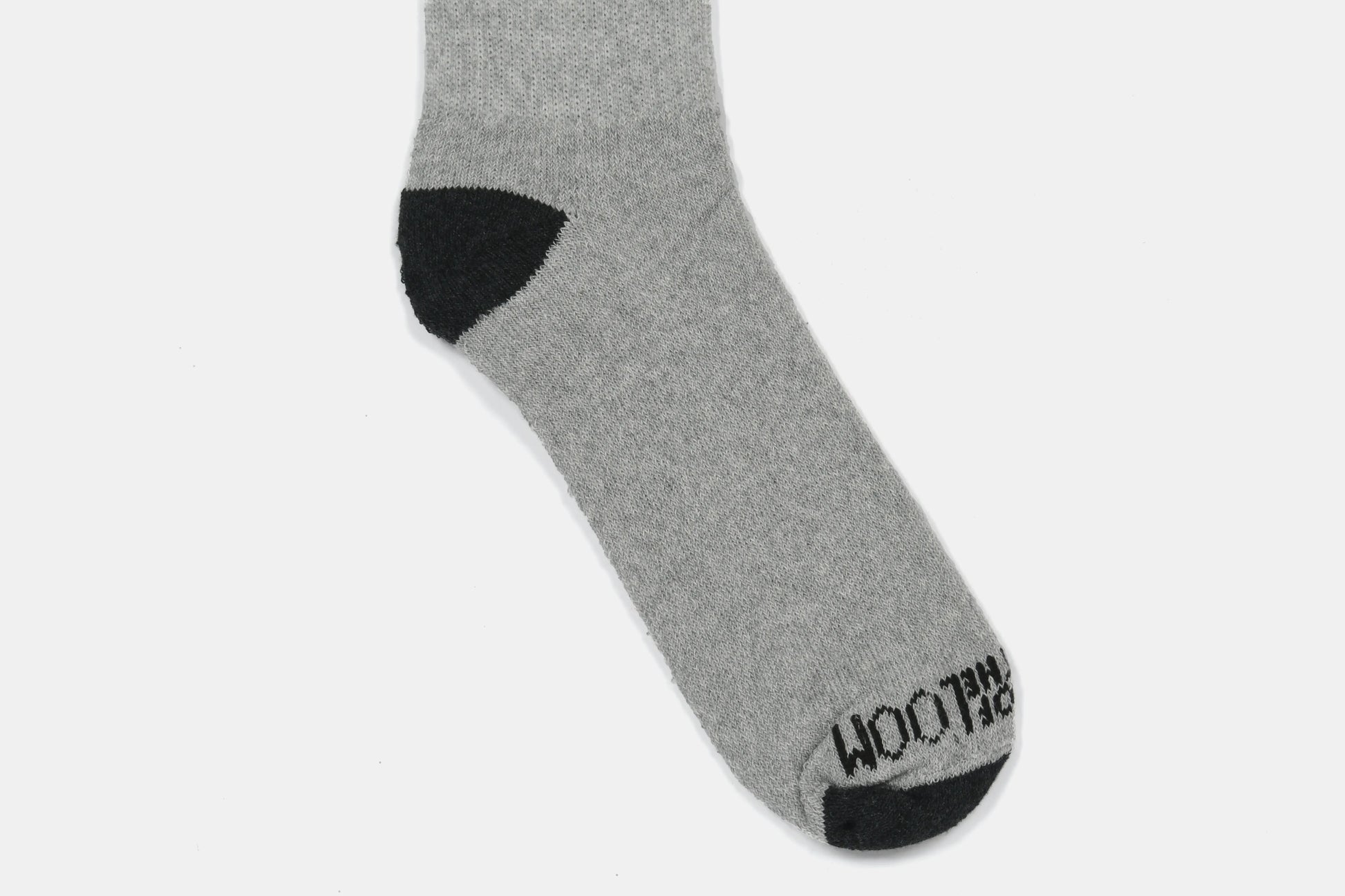 K1544 - Calceta Corta Caballero 5 pares Gris-jaspe punta talón negro