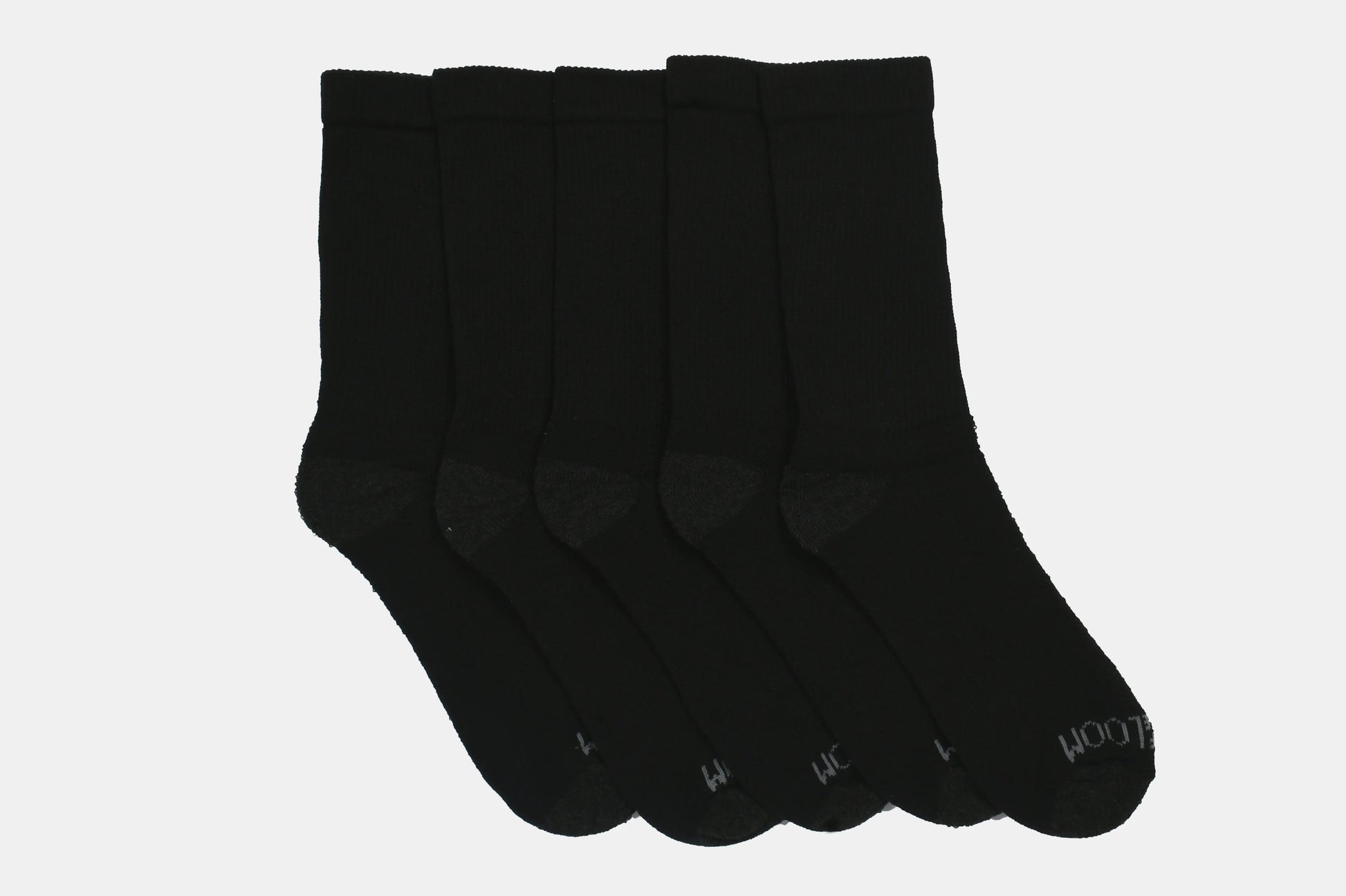 C72247 - Calceta Corta Caballero 5 pares Negro punta talón Oxford