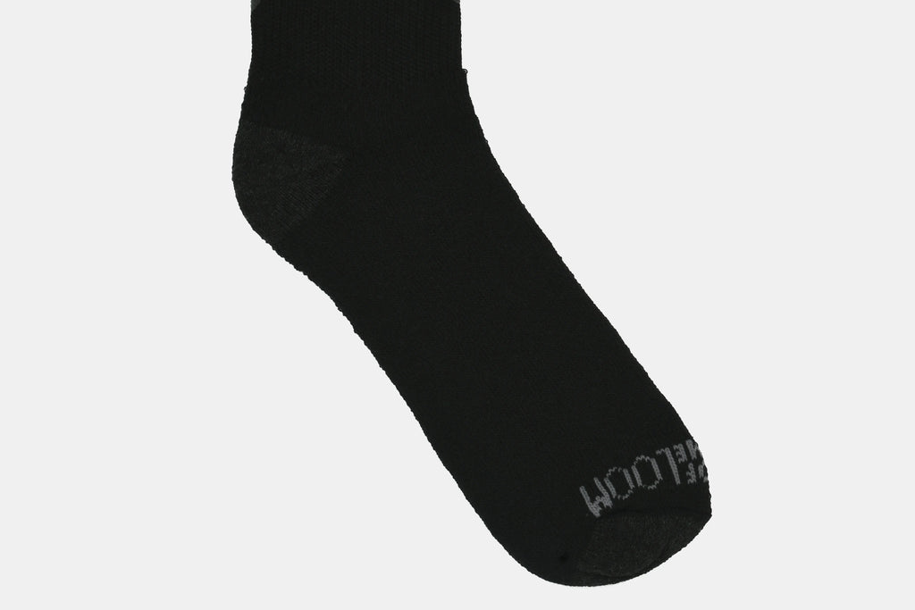 C72247 - Calceta Corta Caballero 5 pares Negro punta talón Oxford