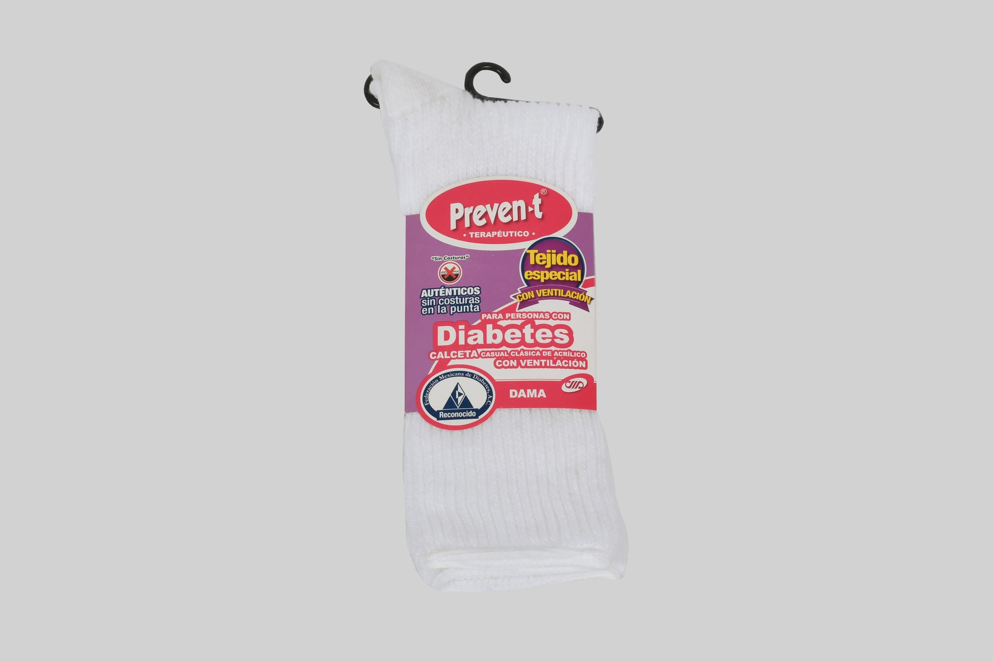 C1967 - Calceta Preven-T diabetes ventilado dama