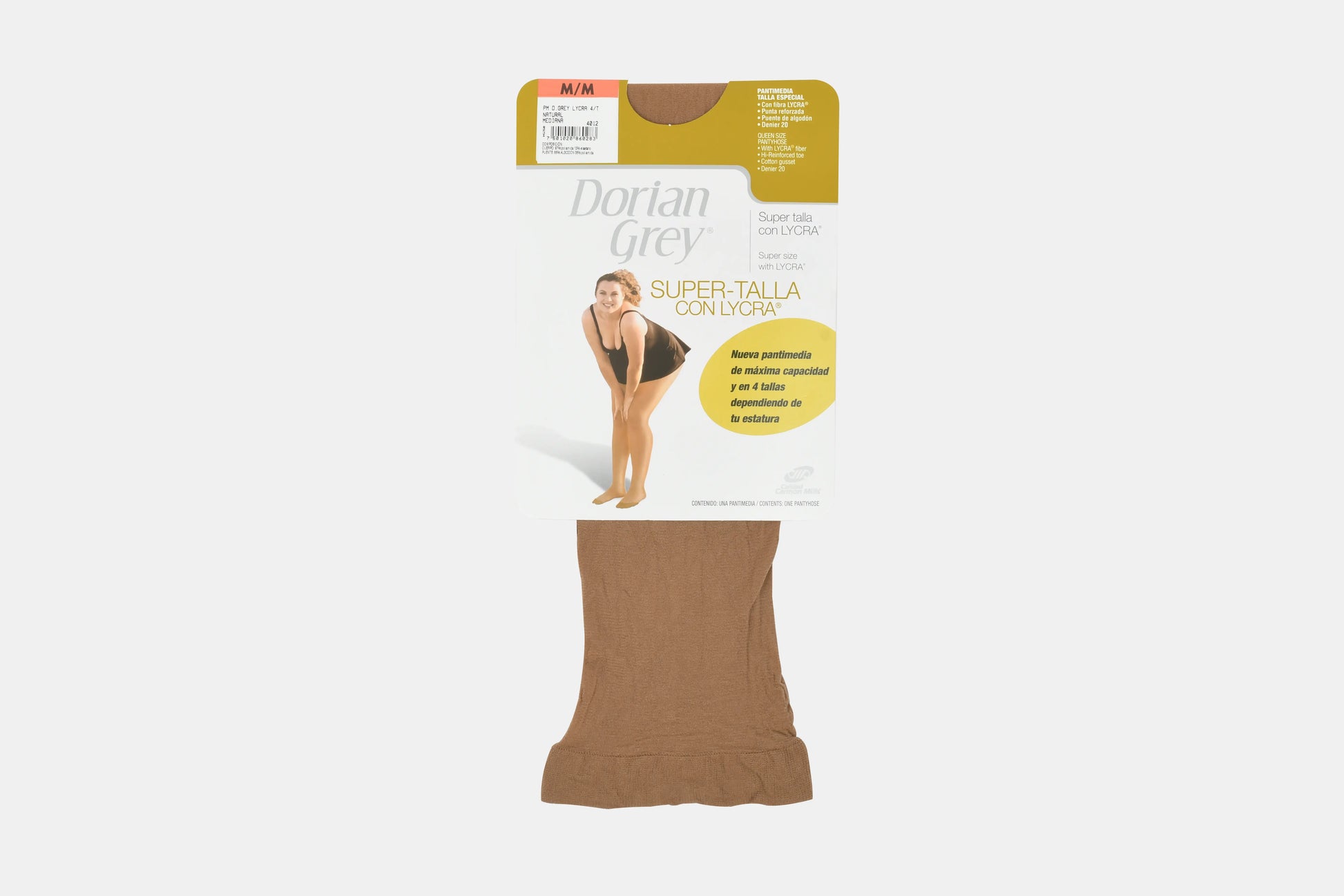 C4012 - Pantimedia Dorian Grey Super talla con licra