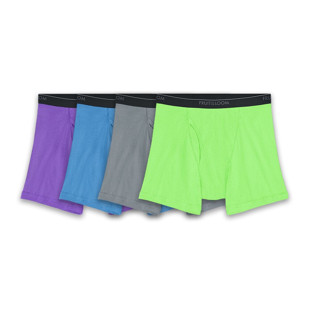 4EL761L - Bóxer briefs para caballero de varios colores 4 piezas.