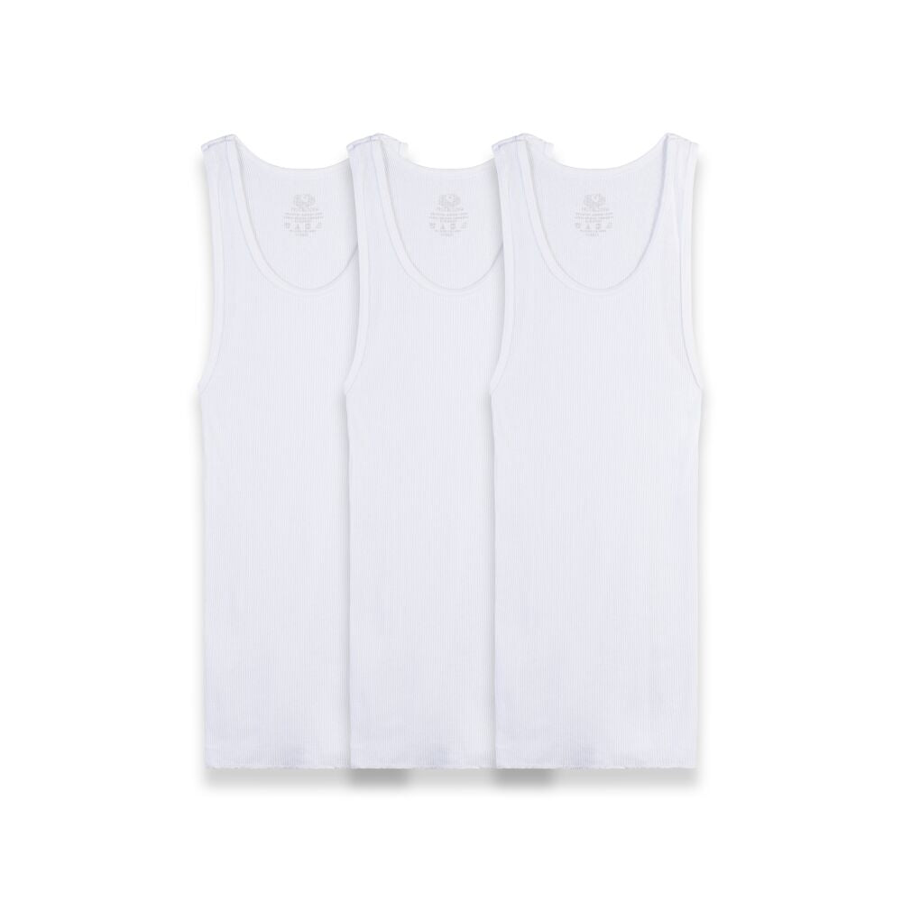 501BM - Camiseta atlética blanca para niño 3 piezas.