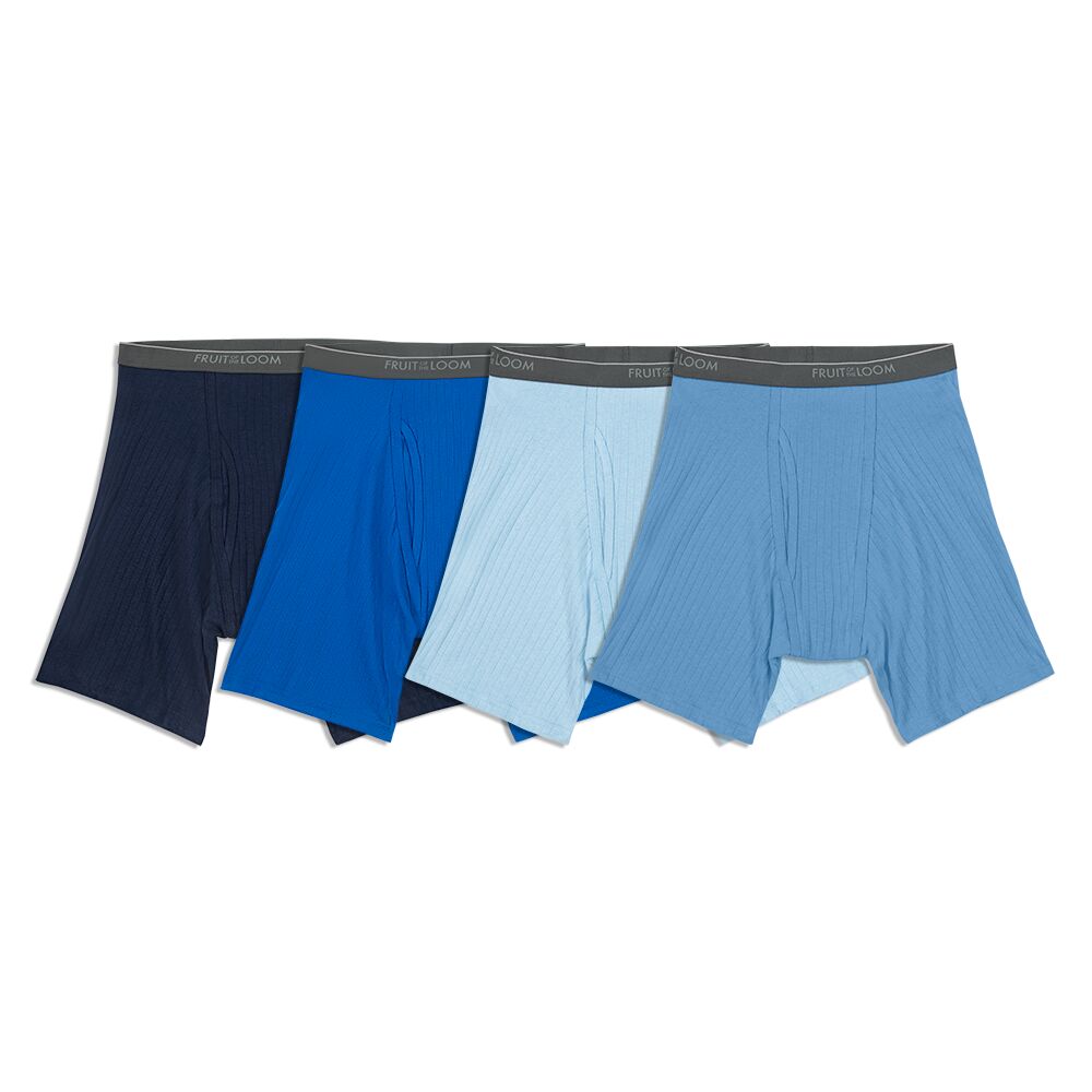 BLBB76M - Bóxer azules briefs para caballero 4 piezas.