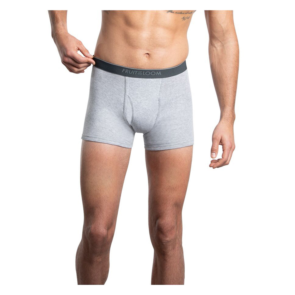 TR7601M - Boxer ajustado corto caballero Trunks negro jaspe 2 piezas